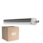 Lot 4x Ledvance Étanche Réglette Imperméable FLEX Câblage Traversant 42W 6900lm - 865 Lumière Du Jour | 150cm - Équivalent 2x58W